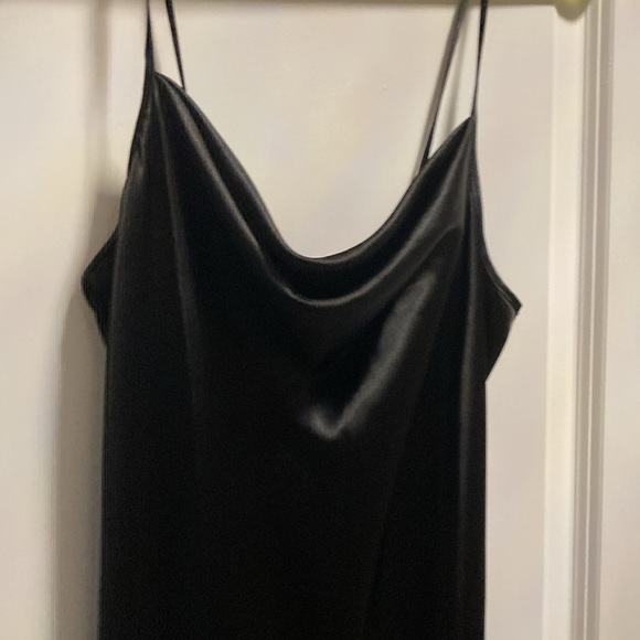 Bebe SATIN COWL NECK SLIP MIDI BLACK DRESS / Size Small / NWT - Picture 9 of 9